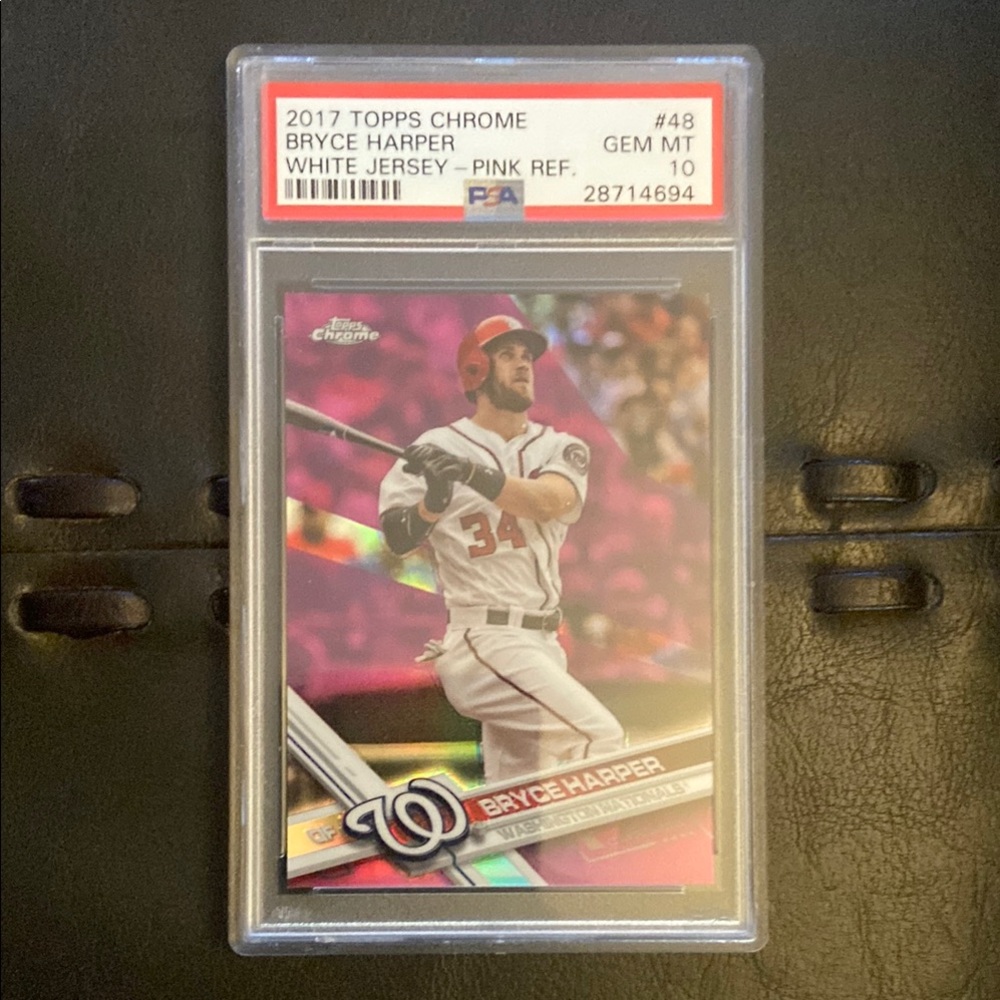 Topps Chrome Baseball Pink Refractor #48 Bryce Harper PSA 10 Gem Mint